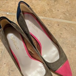 Colorblock heels
